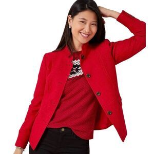 Talbots Women's Red Viscose / Wool Blazer Jacket